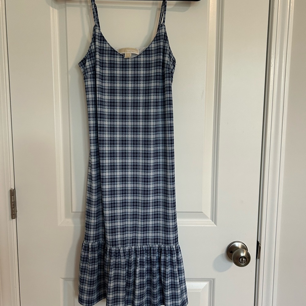 MICHAEL Michael Kors Blue Plaid Dress
